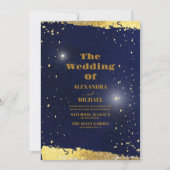 Sky Full Moon Night under the Stars Wedding Einladung (Vorderseite)