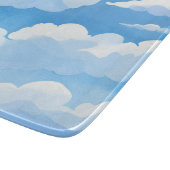 Sky Full of Clouds | Watercolor Blue Sky Painting Schneidebrett (Ecke)