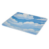Sky Full of Clouds | Watercolor Blue Sky Painting Schneidebrett (Ecke)