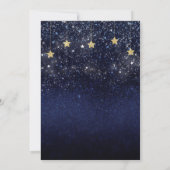 Sky Full Stars Starry Night Gold Blue Party Einladung (Rückseite)