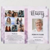 Sky  Funeral Program template (Vorne/Hinten)