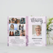 Sky  Funeral Program template (Stehend Vorderseite)