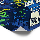 Sky Gate - Futuristische City Illustration Art Poster (Ecke)