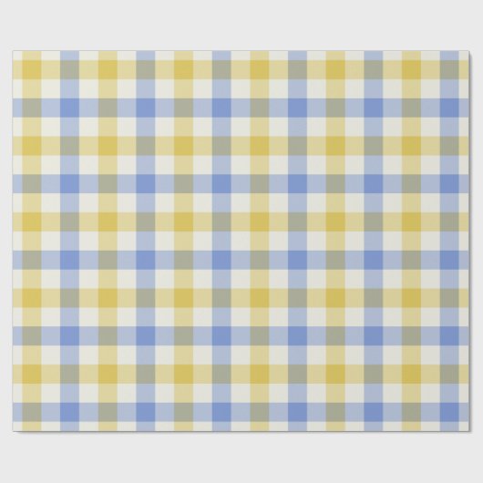 Sky Gingham - Wrapping Paper Geschenkpapier (Flach)