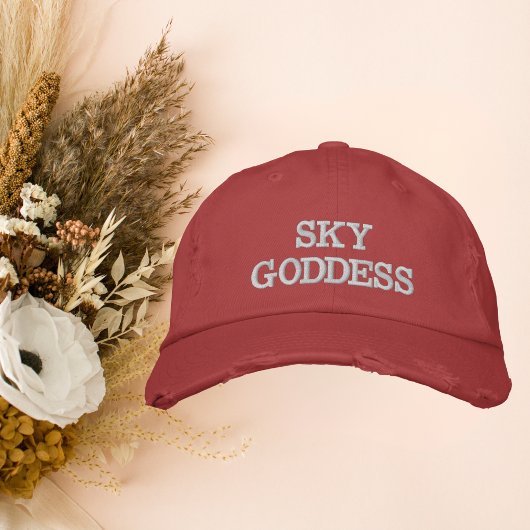 Sky Goddess Typografie, Wanderlust, Einfach Bestickte Baseballkappe