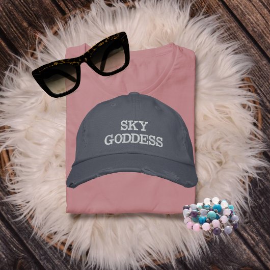 Sky Goddess Typografie, Wanderlust, Einfach Bestickte Baseballkappe