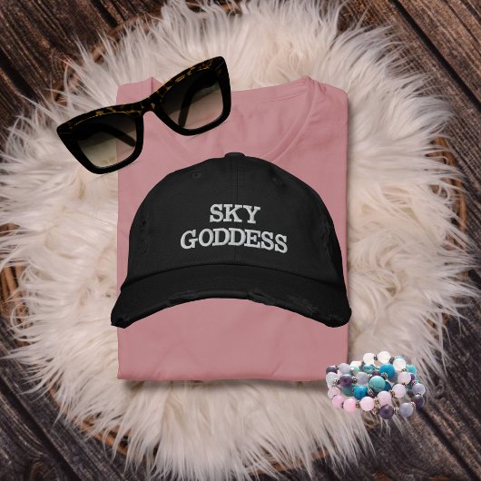 Sky Goddess Typografie, Wanderlust, Einfach Bestickte Baseballkappe