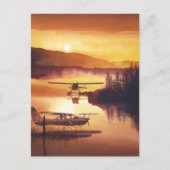 "Sky Harbour" Flugzeug Wasserfarbe Postkarte (Vorderseite)