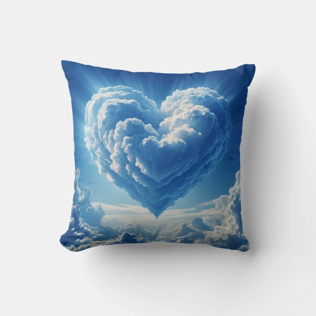 Sky Heart Cloud Kissen (Vorderseite)