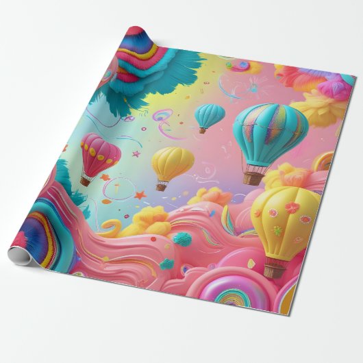 Sky High Balloon Geschenkpapier (Ungerollt)