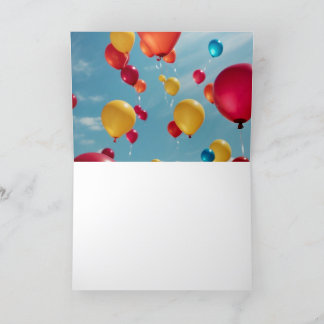 Sky High Celebrations: Ein Ausbruch des Geburtstag Dankeskarte