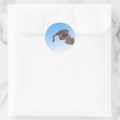 Sky High Runder Aufkleber (Tasche)