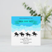 Sky High Sprints Annual Derby Party Invitation Einladung (Stehend Vorderseite)