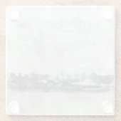 Sky Horizon - Neutrale Farben Glasuntersetzer (Rückseite)