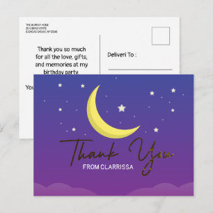 Sky in the Night Theme Birthdday Danke Postcard Postkarte