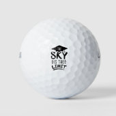 Sky ist das Limit Clever Abschluss Captions Niedli Golfball (Vorderseite)