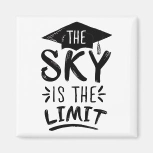 Sky ist das Limit Clever Abschluss Captions Niedli Magnet