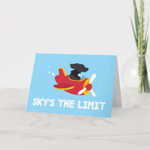Sky ist die Grußkarte für den Limit Hund fliegende