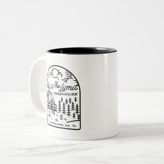 Sky ist die Limit-Treehouse-Tasse Zweifarbige Tasse (Vorderseite Links)