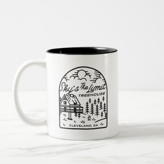Sky ist die Limit-Treehouse-Tasse Zweifarbige Tasse (Links)