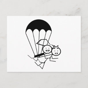 Sky Jump Wedding Postkarte