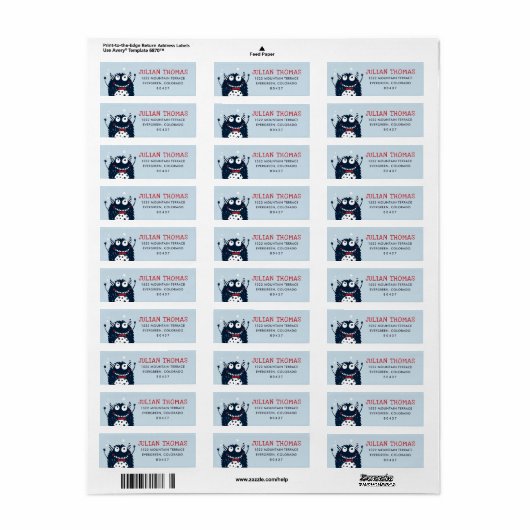 Sky | Kleine Monster-Rücksendeadresse (Vorne)