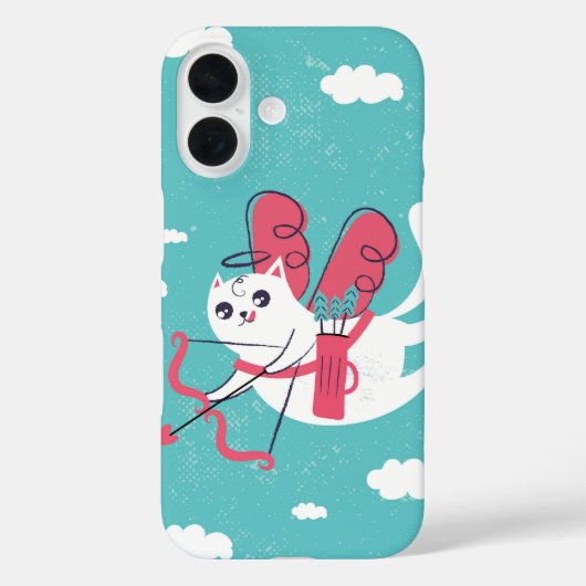 Sky Liebe Kitty Flying Cupid Chat Case-Mate iPhone Hülle (Rückseite)