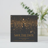 Sky Lights Save the Date Wedding Einladung (Stehend Vorderseite)