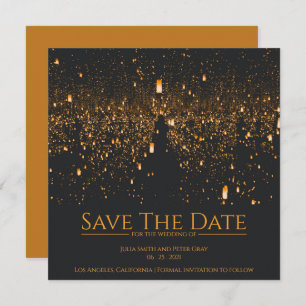Sky Lights Save the Date Wedding Einladung
