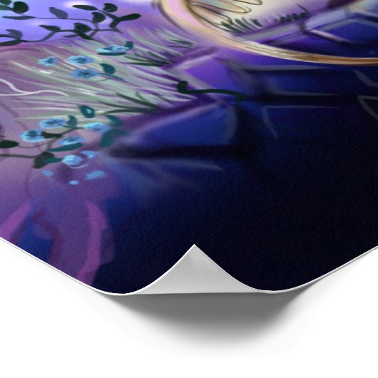 Sky Lion~art print Poster (Ecke)