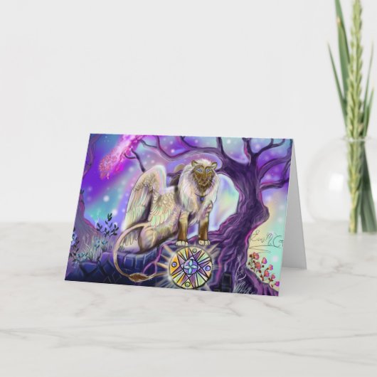 Sky Lion~Grußkarten Karte (Vorderseite)