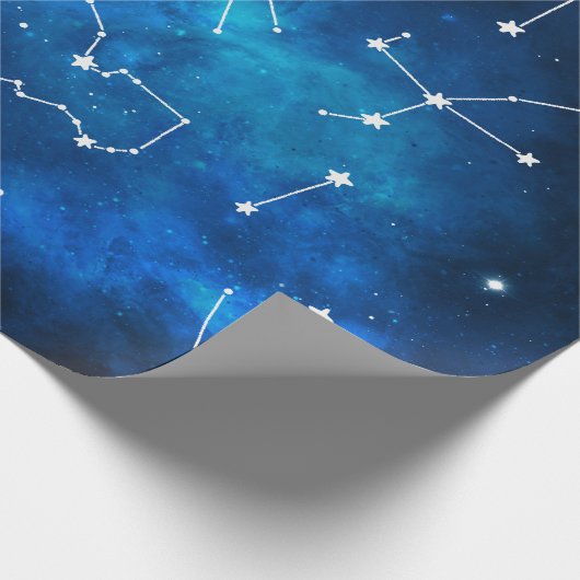 Sky Map Constellation Astronomie Lover Geschenkpapier (Ecke)