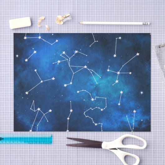Sky Map Constellation Astronomie Lover Seidenpapier (Handwerk)