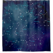 Sky Map Constellations Astronomie Duschvorhang (Vorderseite)