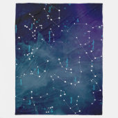 Sky Map Constellations Astronomie Fleecedecke (Vorderseite)