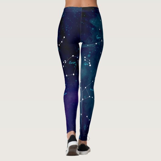 Sky Map Constellations Astronomie Leggings (Rückseite)