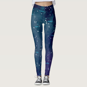 Sky Map Constellations Astronomie Leggings