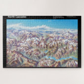 Sky Map North Cascade Nationalpark markiert Puzzle (Horizontal)