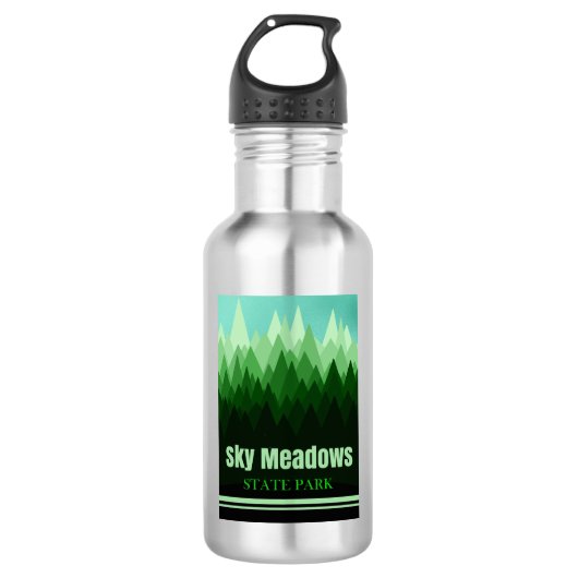 Sky Meadows Staat Park Virginia Forest Edelstahlflasche (Vorderseite)