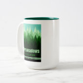Sky Meadows Staat Park Virginia Forest Zweifarbige Tasse (Vorderseite Links)