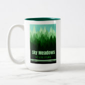Sky Meadows Staat Park Virginia Forest Zweifarbige Tasse (Links)