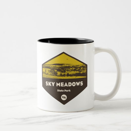 Sky Meadows Staat Park, Virginia Zweifarbige Tasse (Rechts)