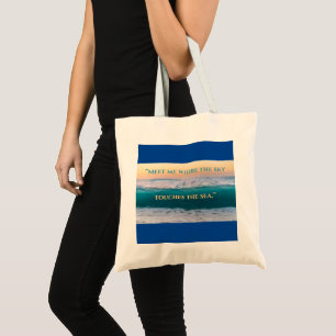 "Sky Meets the Sea" Tote Bag Tragetasche