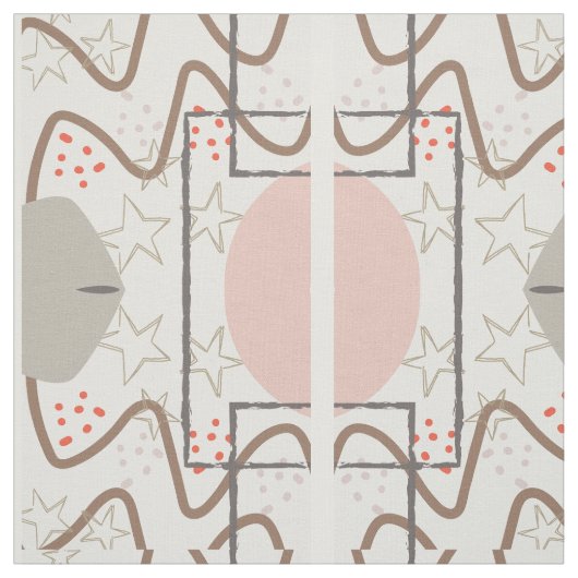 Sky Mid Century Modern Fabric Stoff (Muster)