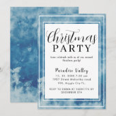 Sky Modern Dusty Blue Snowflake Einladung (Vorne/Hinten)