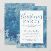 Sky Modern Dusty Blue Snowflake Einladung (Vorne/Hinten)