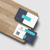 Sky Modern Simple Beruflich QR Code Scannable Visitenkarte