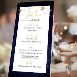 Sky Moon Stars Moderne Elegante Hochzeit Programm