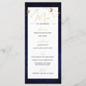 Sky Moon Stars Moderne Elegante Hochzeit Programm (Vorderseite)