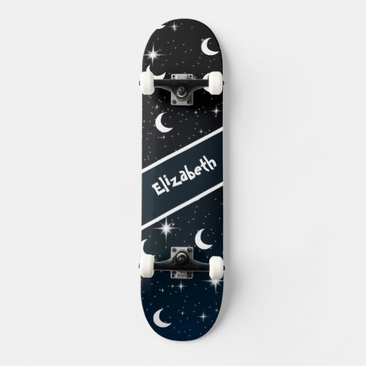 Sky Moons Star Muster Cool Skateboard Deck (Vorderseite)